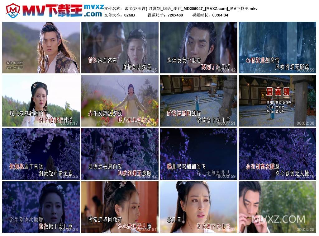 诺宝(赵玉萍)-君离别_国语_流行_MD205047